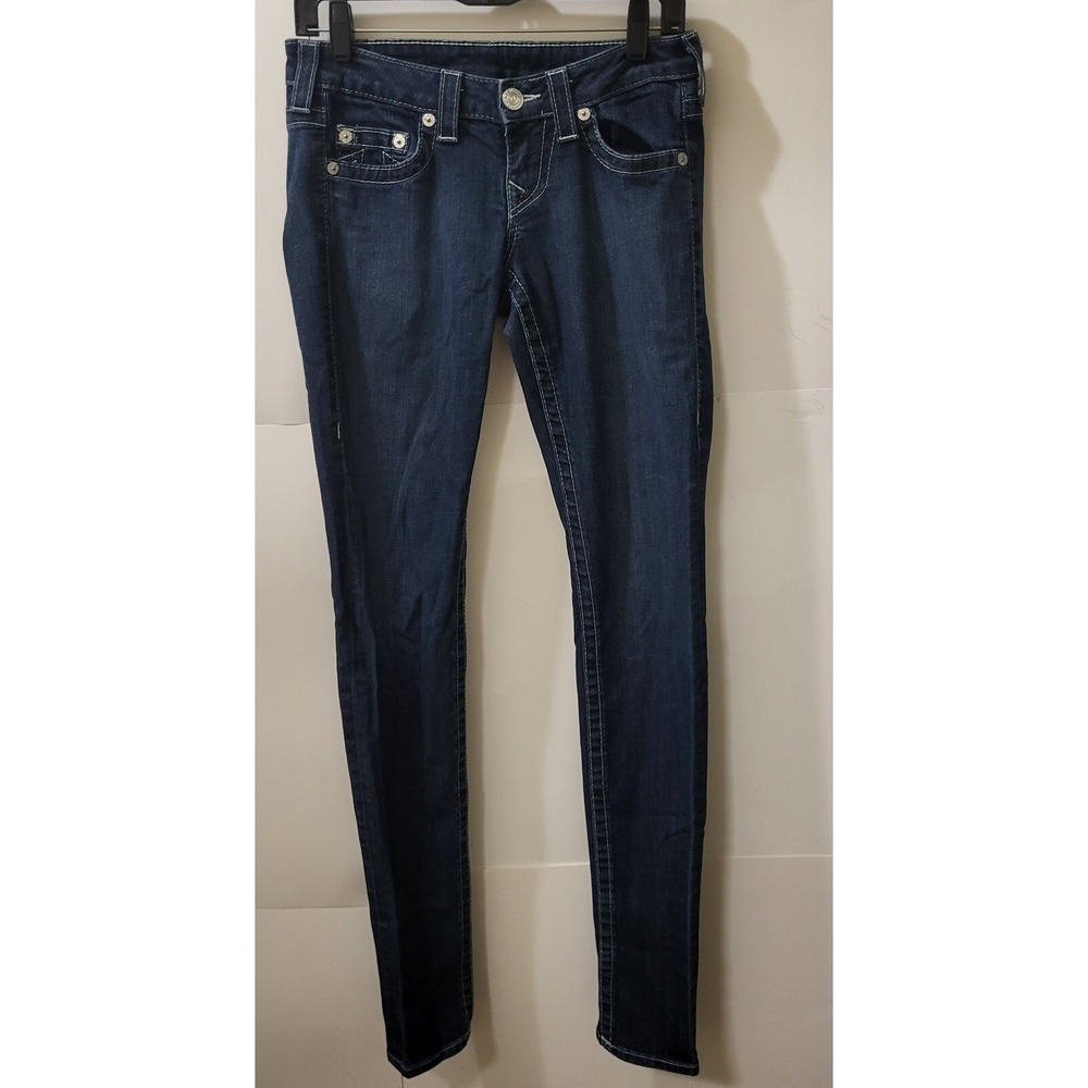 True Religion Women's Size 26 Dark Wash Jeans Made in USA Y2K Designer Denim